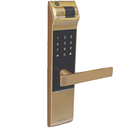 قفل دیجیتال برند یال (yale) مدل DL-124 طلایی