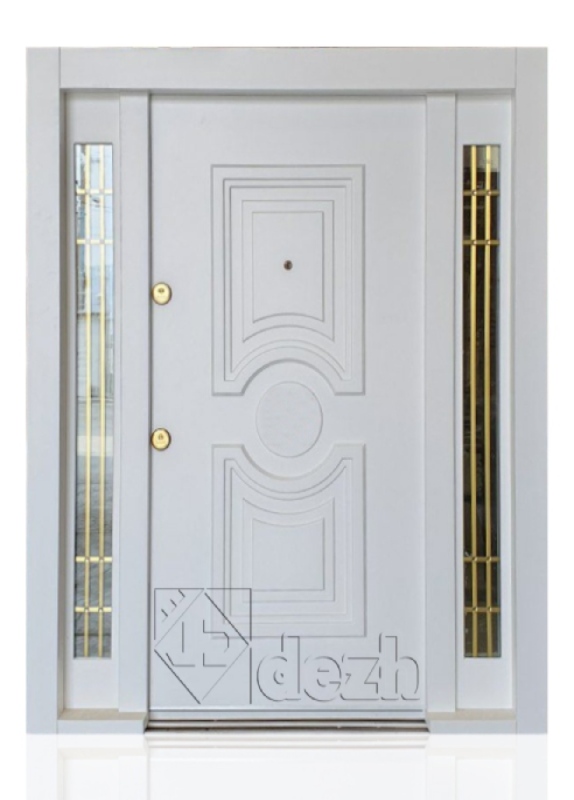 درب ضد سرقت لابی سفید شیشه خور مدل DZ-1019