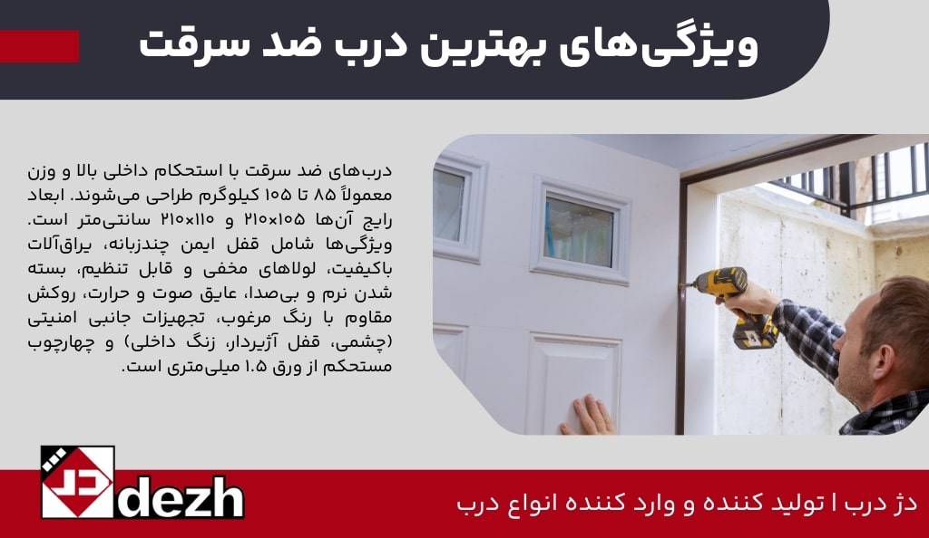 شناخت بهترین درب ضد سرقت و بهترین مدل درب ضد سرقت 2 شناخت بهترین درب ضد سرقت و بهترین مدل درب ضد سرقت ویژگی بهترین درب ضد سرقت