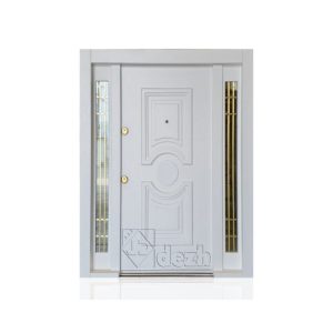 درب ضد سرقت لابی سفید شیشه خور مدل DZ-1019