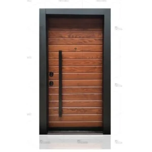 درب ضد سرقت ترک با روکش طبیعی چوب مدل dz-558