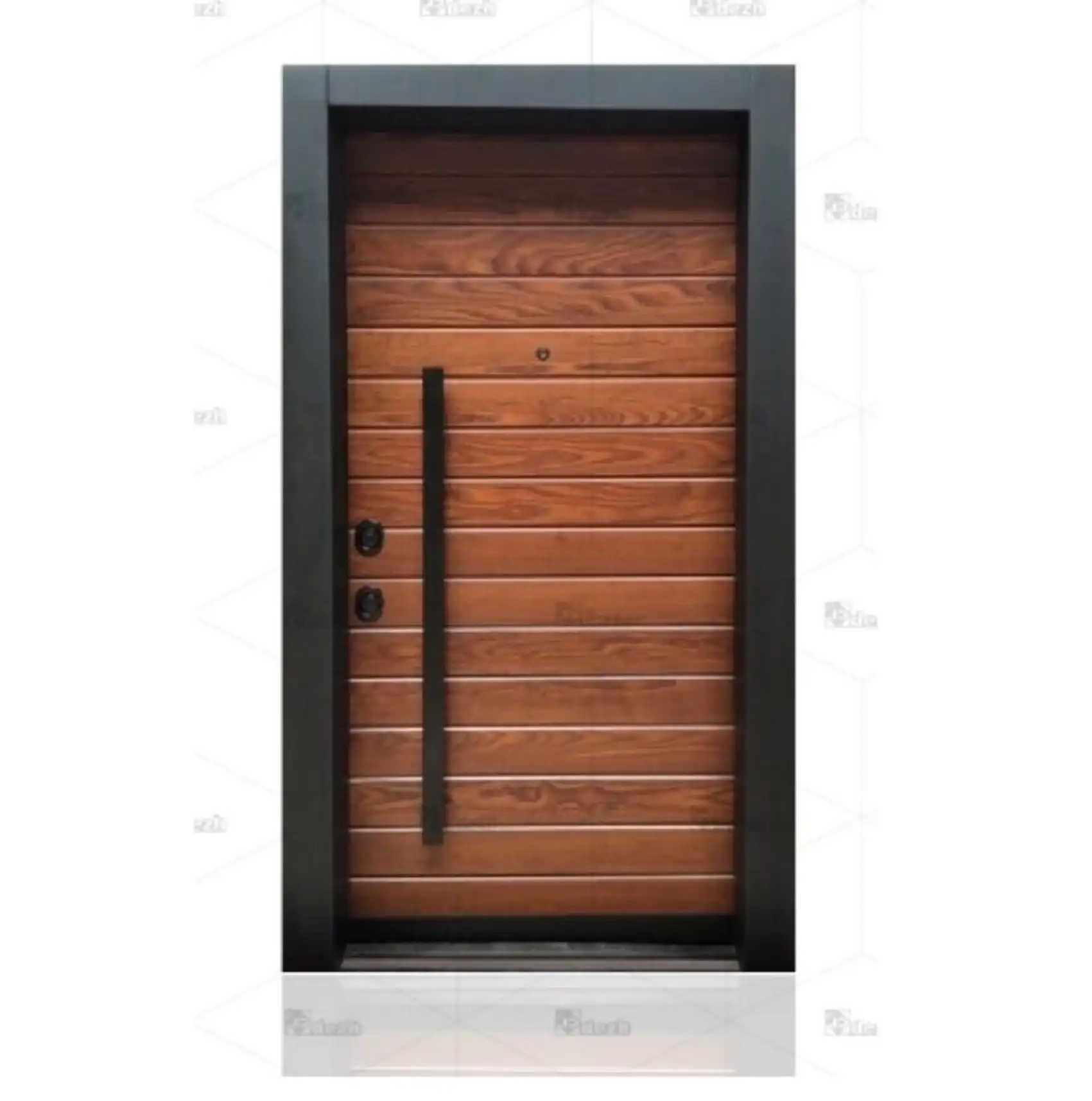 درب ضد سرقت ترک با روکش طبیعی چوب مدل dz-558