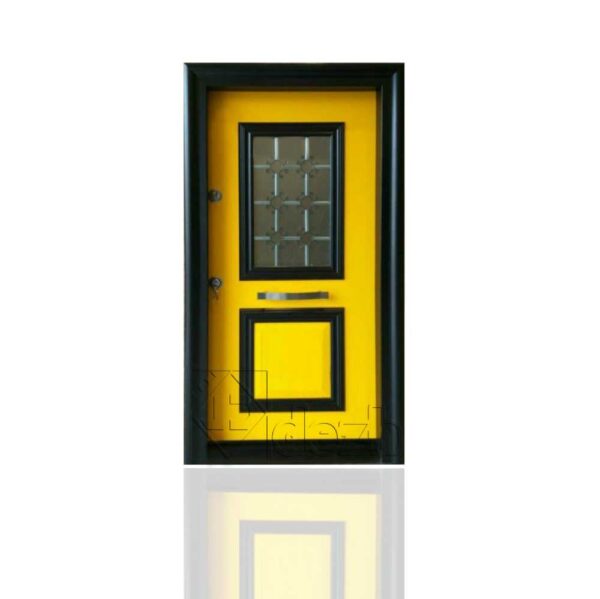 dz 250 6 درب ضد سرقت تک لنگه سری لوکس با شیشه تزئینی مدل DZ-250