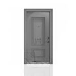 درب ضد سرقت دو قاب برجسته طوسی واردات از ترکیه مدل dz-550