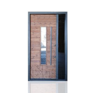درب ضد سرقت سری لوکس لابی با شیشه تزیینی مدل DZ-1304