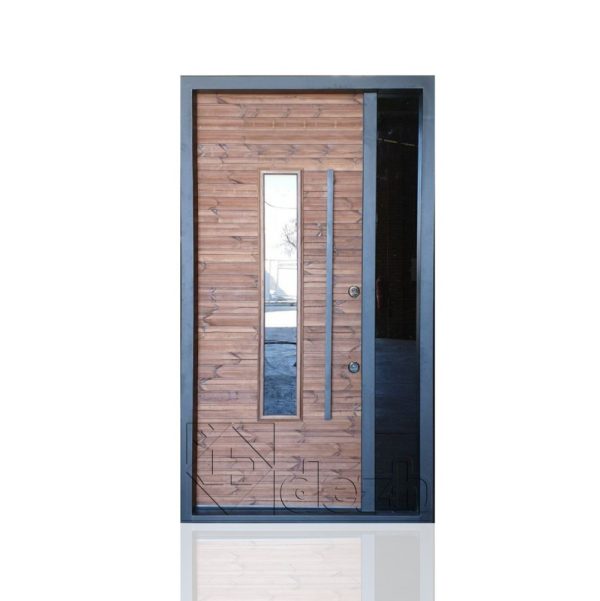 Dz-1304 درب ضد سرقت سری لوکس لابی با شیشه تزیینی مدل DZ-1304 - Image 1