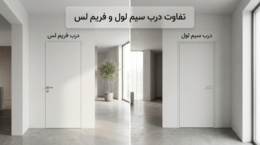 تفاوت درب سیم لول و فریم لس