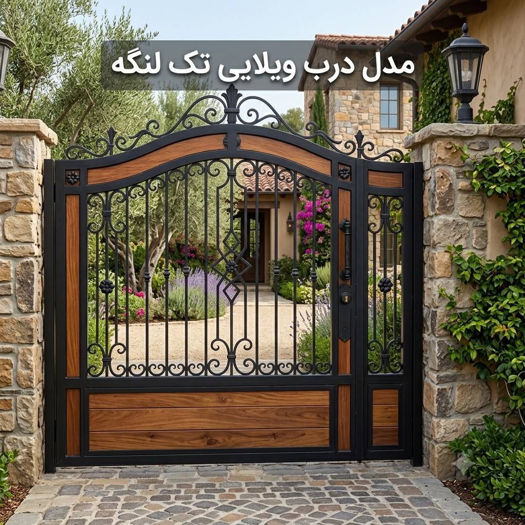 مدل درب ویلایی تک‌لنگه