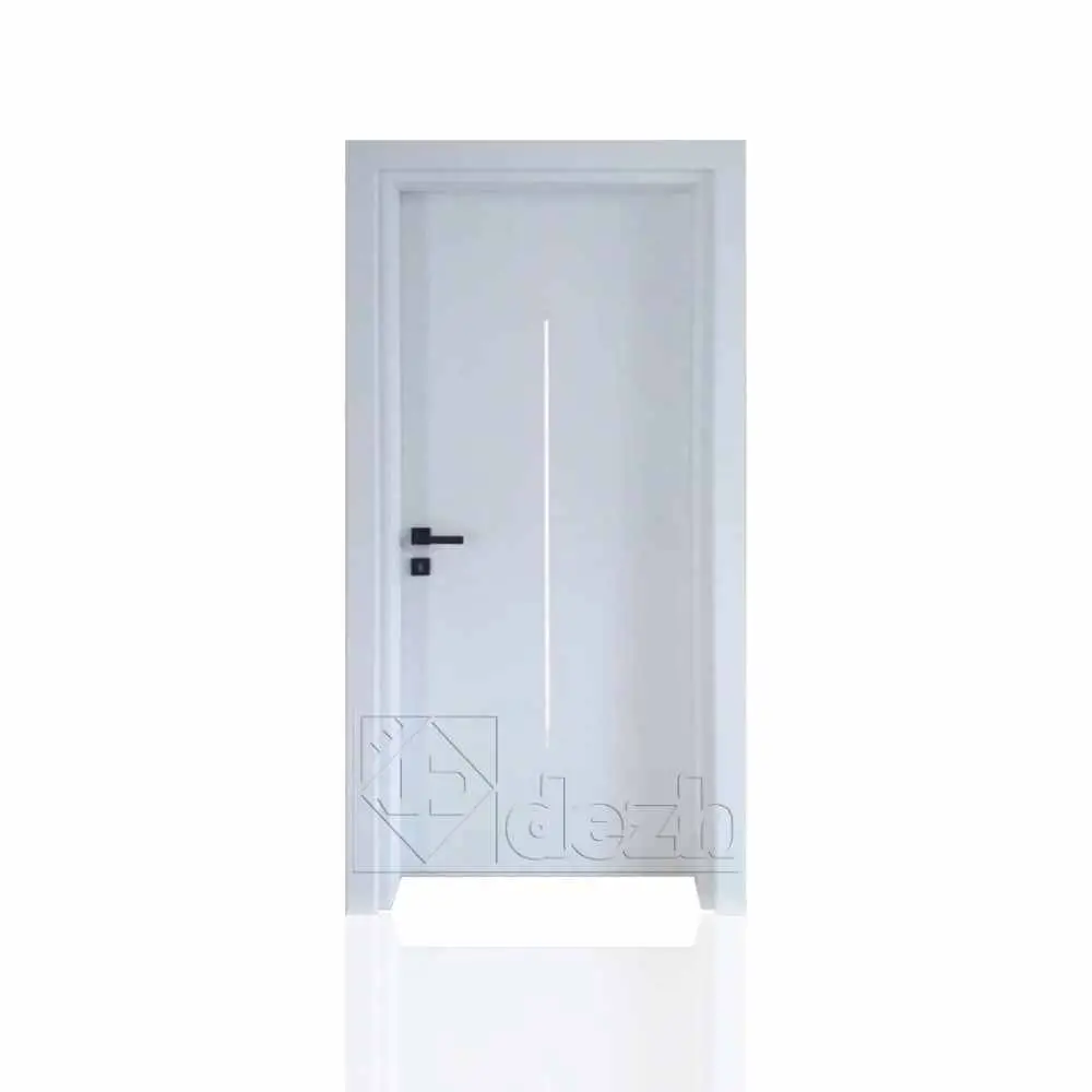 درب اتاقی ضد آب از جنس تمام پلی وود دارای شیشه تزیینی وسط درب dm-25