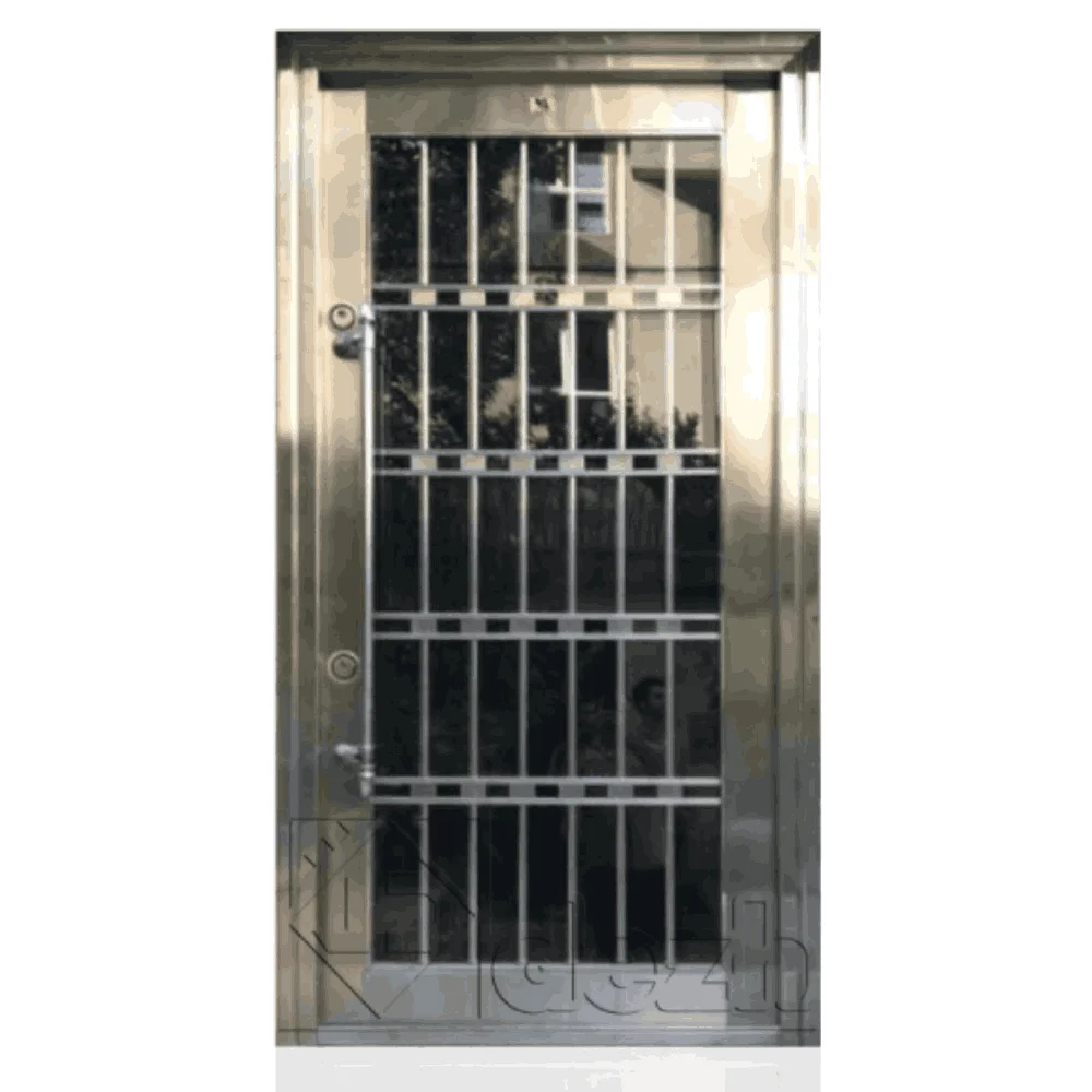 درب تمام استیل سری لوکس تک لنگه مدل DS-121