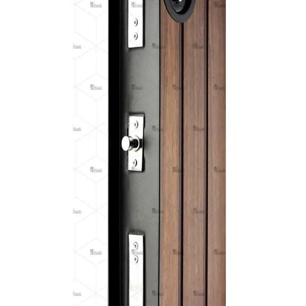 درب ضد سرقت تک لنگه با روکش گردو آمریکایی سری لوکس dz-197