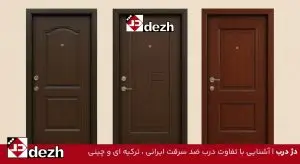 آشنایی با تفاوت درب ضد سرقت ایرانی ، ترکیه ای و چینی