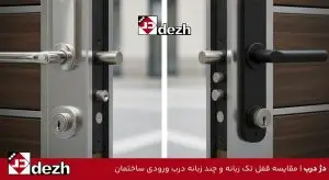 مقایسه قفل تک زبانه و چند زبانه درب ورودی ساختمان