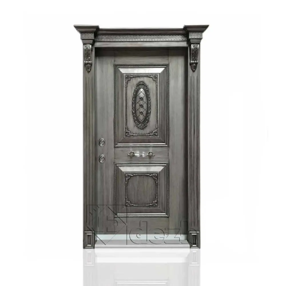 درب ضد سرقت منبت کاری شده طوسی پک ترک مدل dz-557