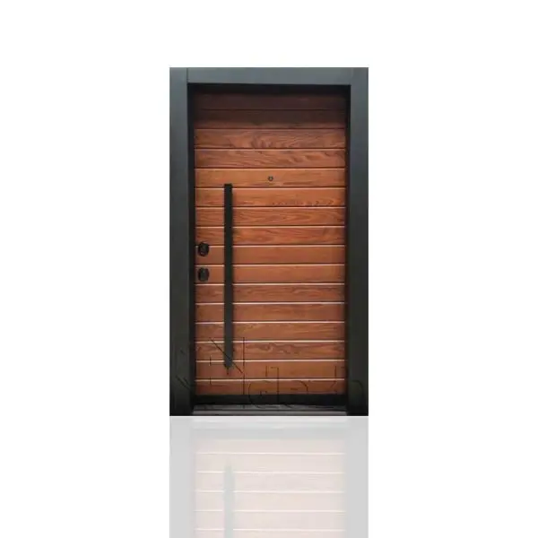 درب ضد سرقت ترک با روکش طبیعی چوب مدل dz-558