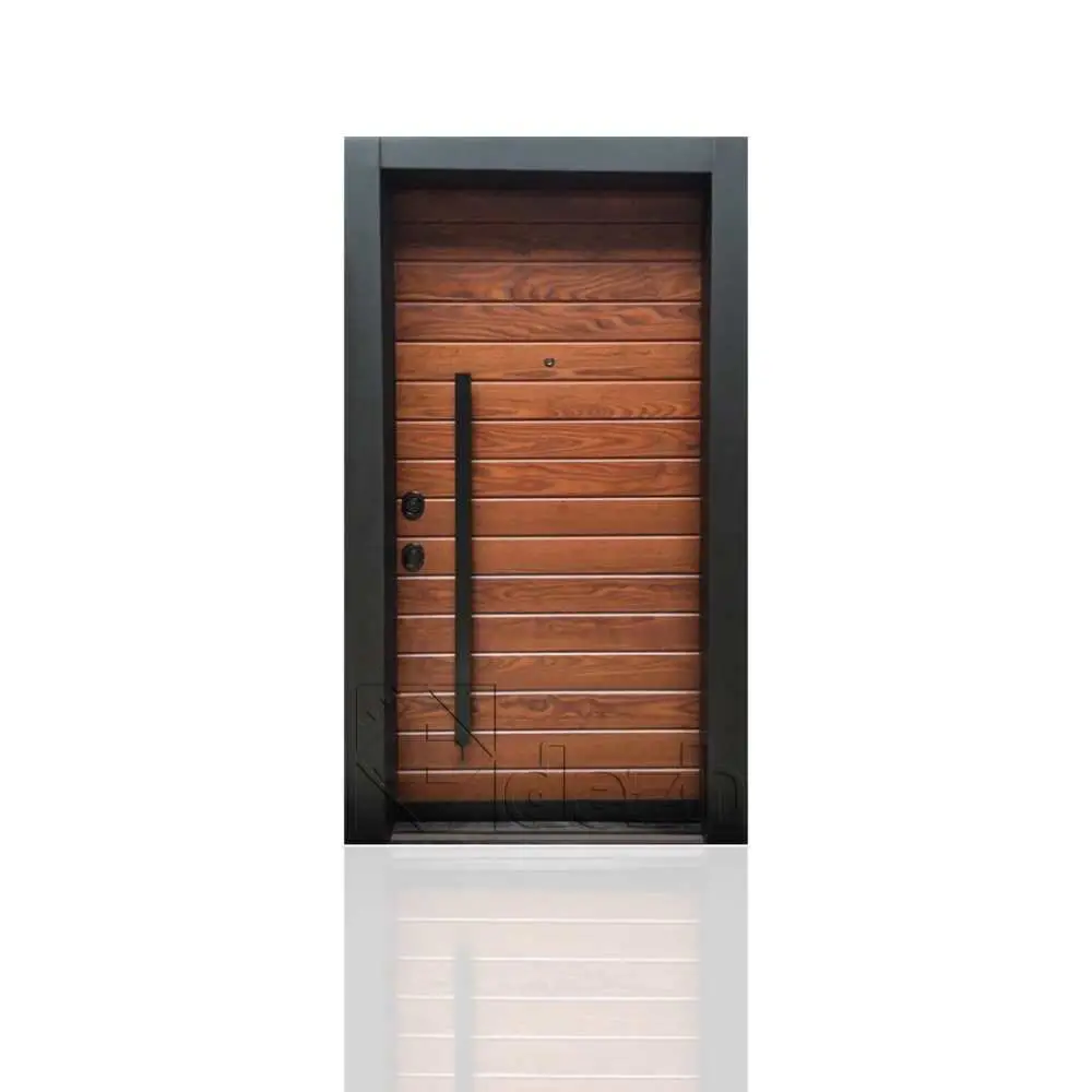 درب ضد سرقت ترک با روکش طبیعی چوب مدل dz-558