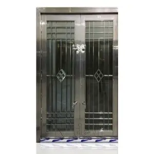 درب تمام استیل سری لوکس دو لنگه مدل DS-109