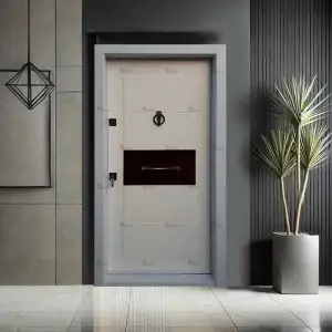 درب ضد سرقت مدرن درجه یک سفید تک لنگه مدل DZ-130