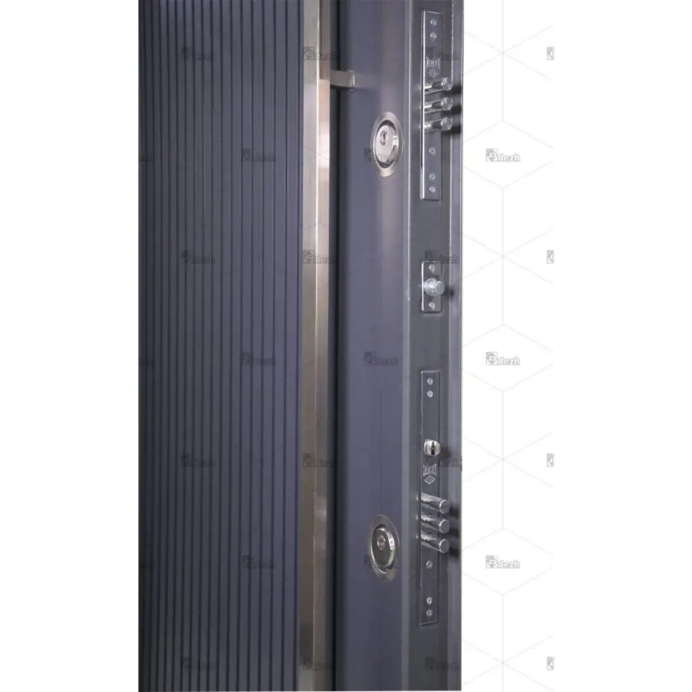 درب ضد سرقت طوسی لوکس دستگیره بلند مدل DZ-191 - Image 4