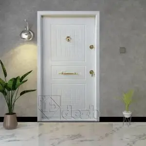 درب ضد سرقت سفید سری اکونومی تک لنگه مدل DZ-482