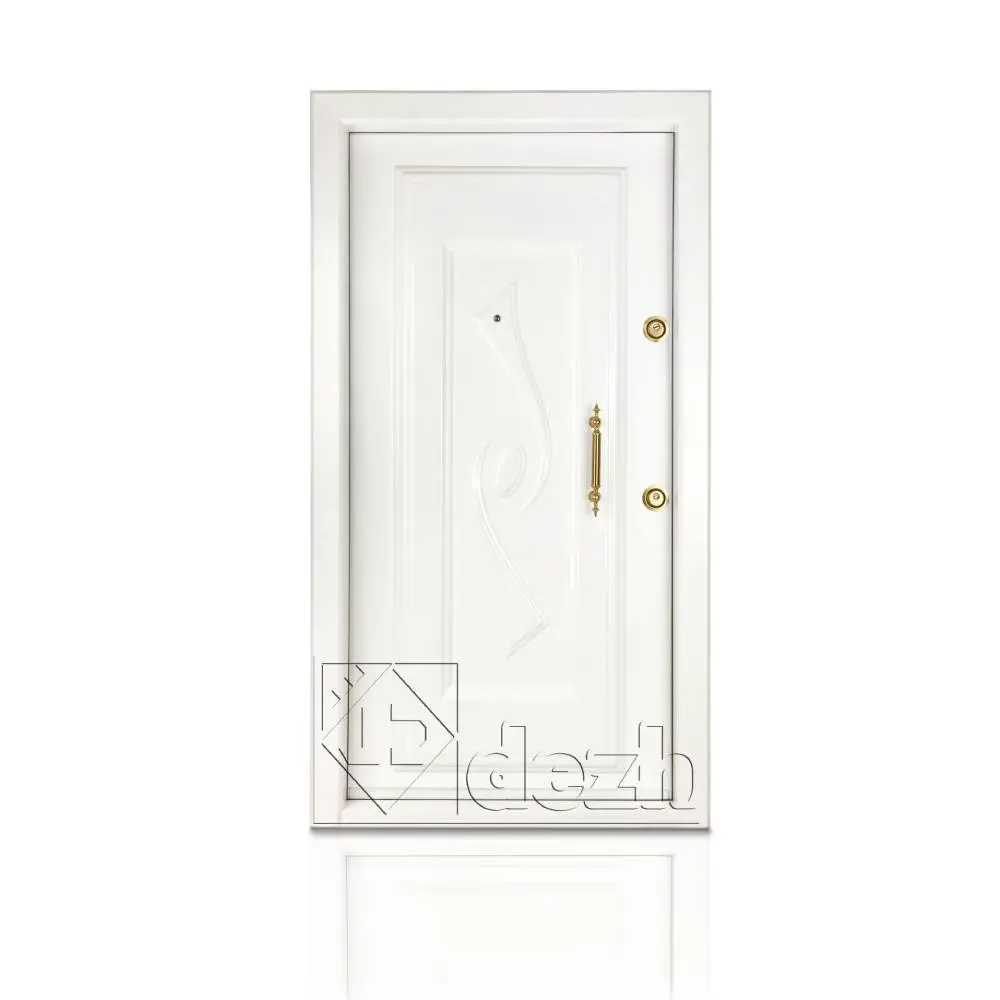 درب ضد سرقت سفید رویه فلز سری درجه یک مدل DZ-117