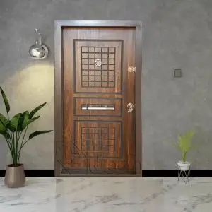 درب ضد سرقت سری اکونومی با روکش پی وی سی مدل dz-137