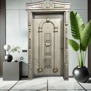 درب ضد سرقت سفید با تاج رومی .سری لوکس مدل DZ-162