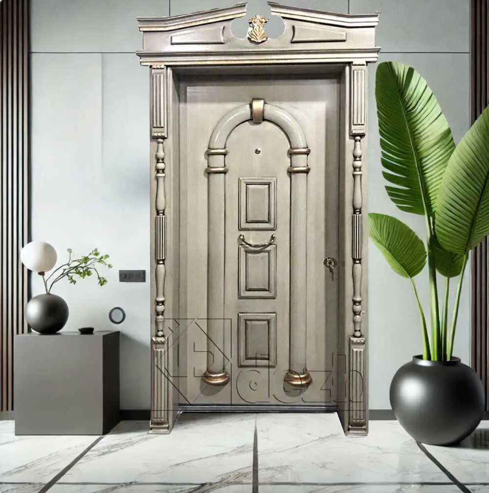 درب ضد سرقت سفید با تاج رومی .سری لوکس مدل DZ-162