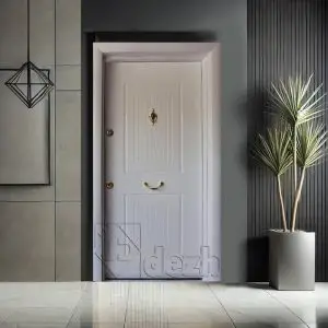 درب ضد سرقت سفید تک لنگه سری درجه یک مدل DZ-174