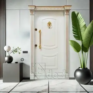 درب ضد سرقت سفید طلایی لوکس مدل DZ-180