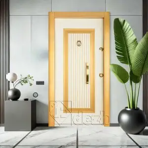 درب ضد سرقت سفید طلایی مدل DZ-182