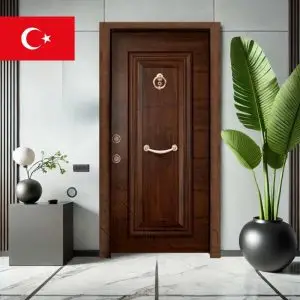 درب ضد سرقت ترک وارداتی سری لوکس با رنگ قهوه ای مدل dz-559