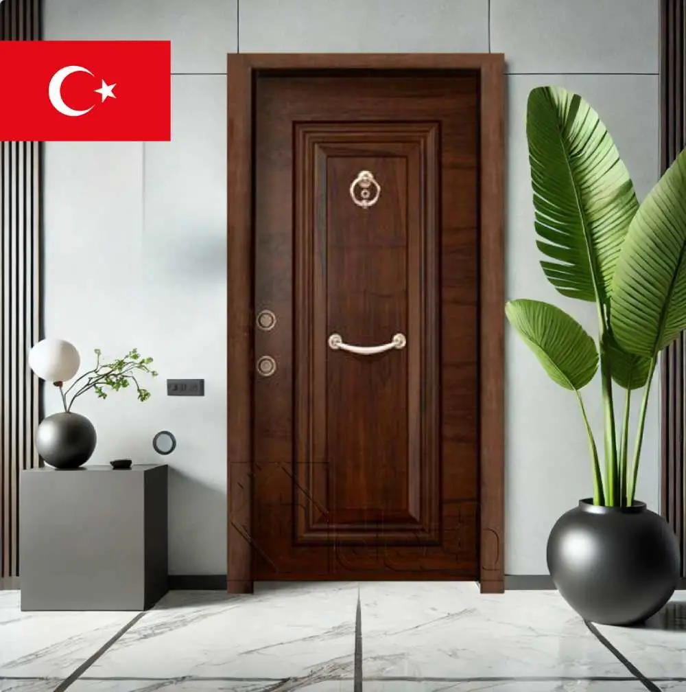 درب ضد سرقت ترک وارداتی سری لوکس با رنگ قهوه ای مدل dz-559