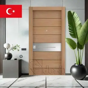 درب ضد سرقت ترک قهوه ای مشکی مدرن مدل DZ-602