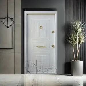 درب ضد سرقت سفید سری درجه یک تک لنگه مدل DZ-82