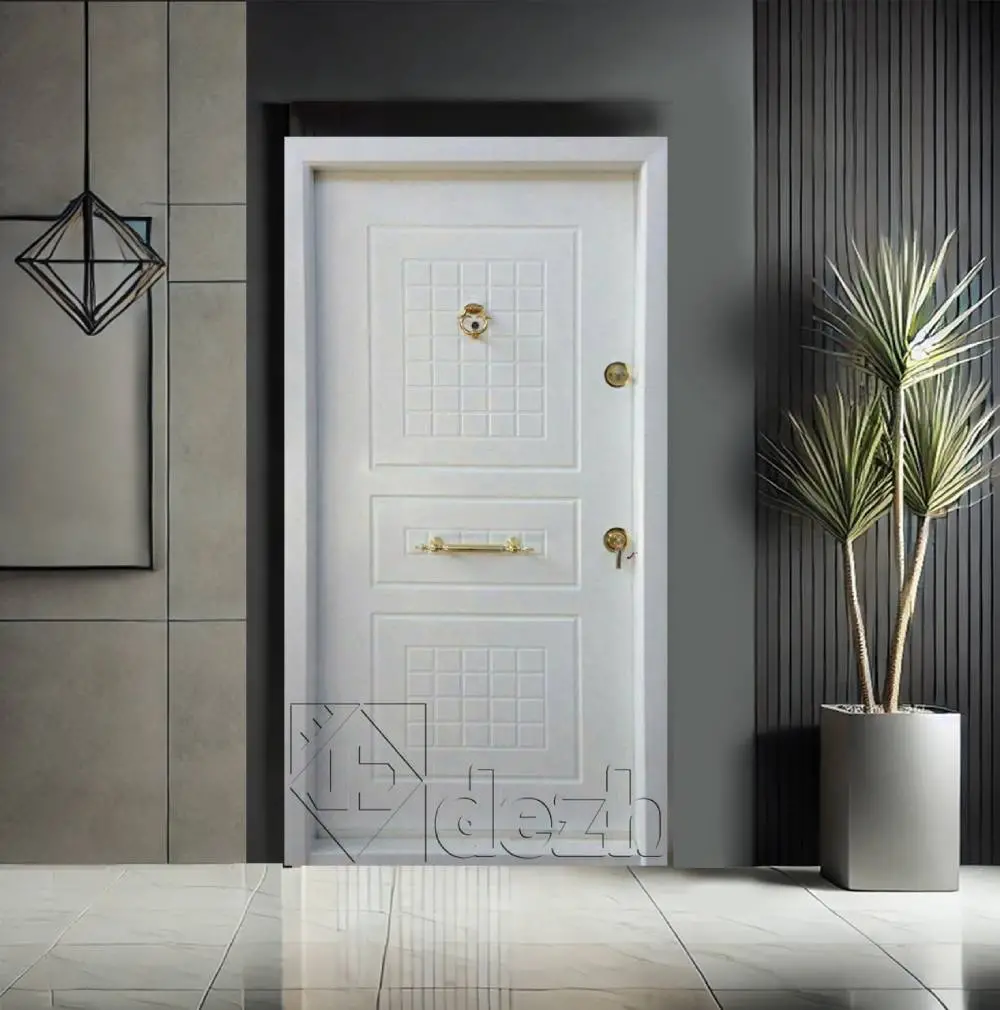 درب ضد سرقت سفید سری درجه یک تک لنگه مدل DZ-82