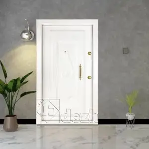 درب ضد سرقت سفید رویه فلز مدل DZ-417