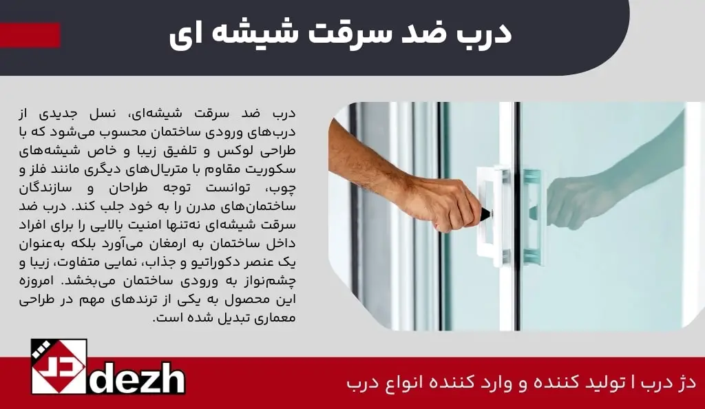 درب ضد سرقت شیشه ای