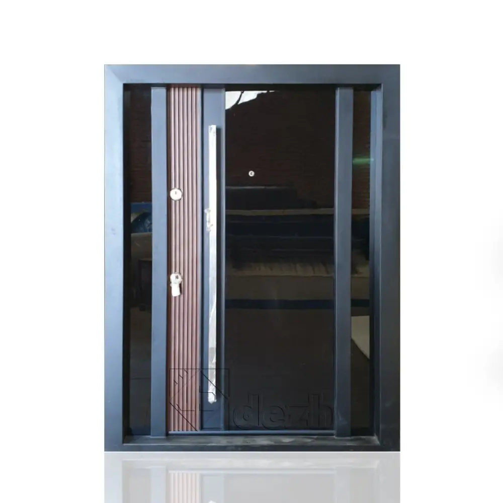 درب ضد سرقت سری لوکس لابی با شیشه تزیینی مدل DZ-1303