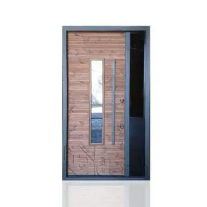 درب ضد سرقت سری لوکس لابی با شیشه تزیینی مدل DZ-1304