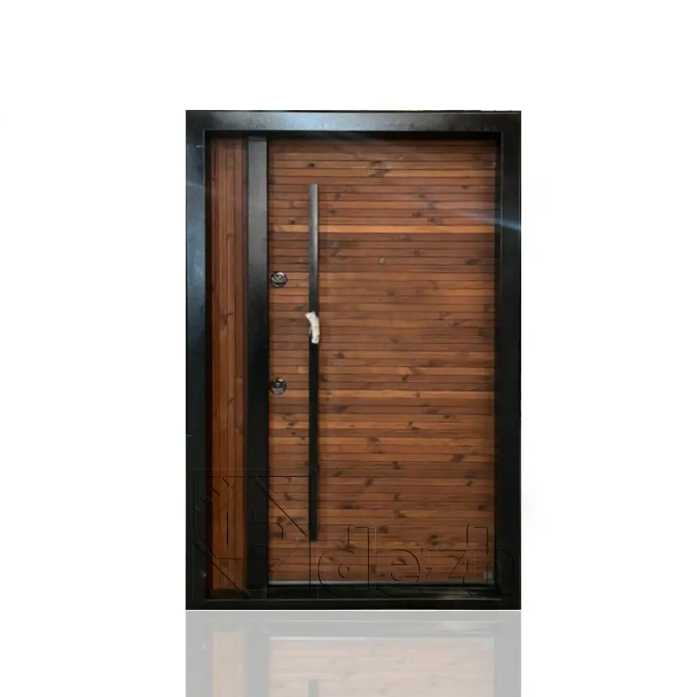 درب ضد سرقت سری لوکس لابی با شیشه تزیینی مدل DZ-1307