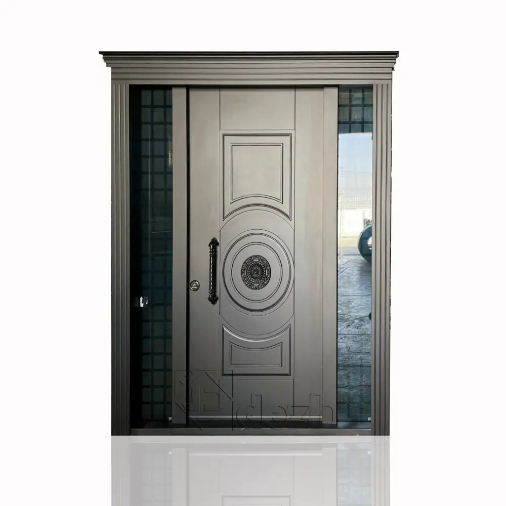 درب ضد سرقت سری لوکس لابی با شیشه تزیینی مدل DZ-1308