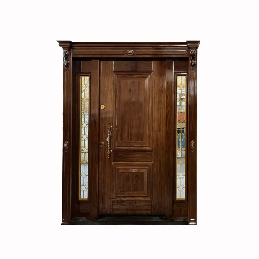 درب ضد سرقت سری لوکس لابی با شیشه تزیینی مدل DZ-1309