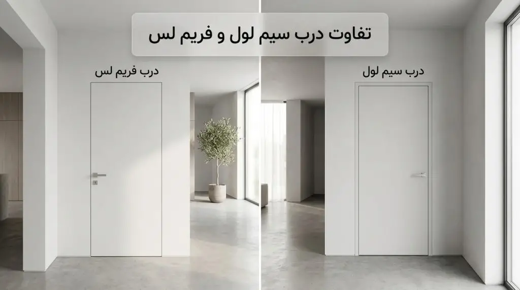 تفاوت درب سیم لول و فریم لس